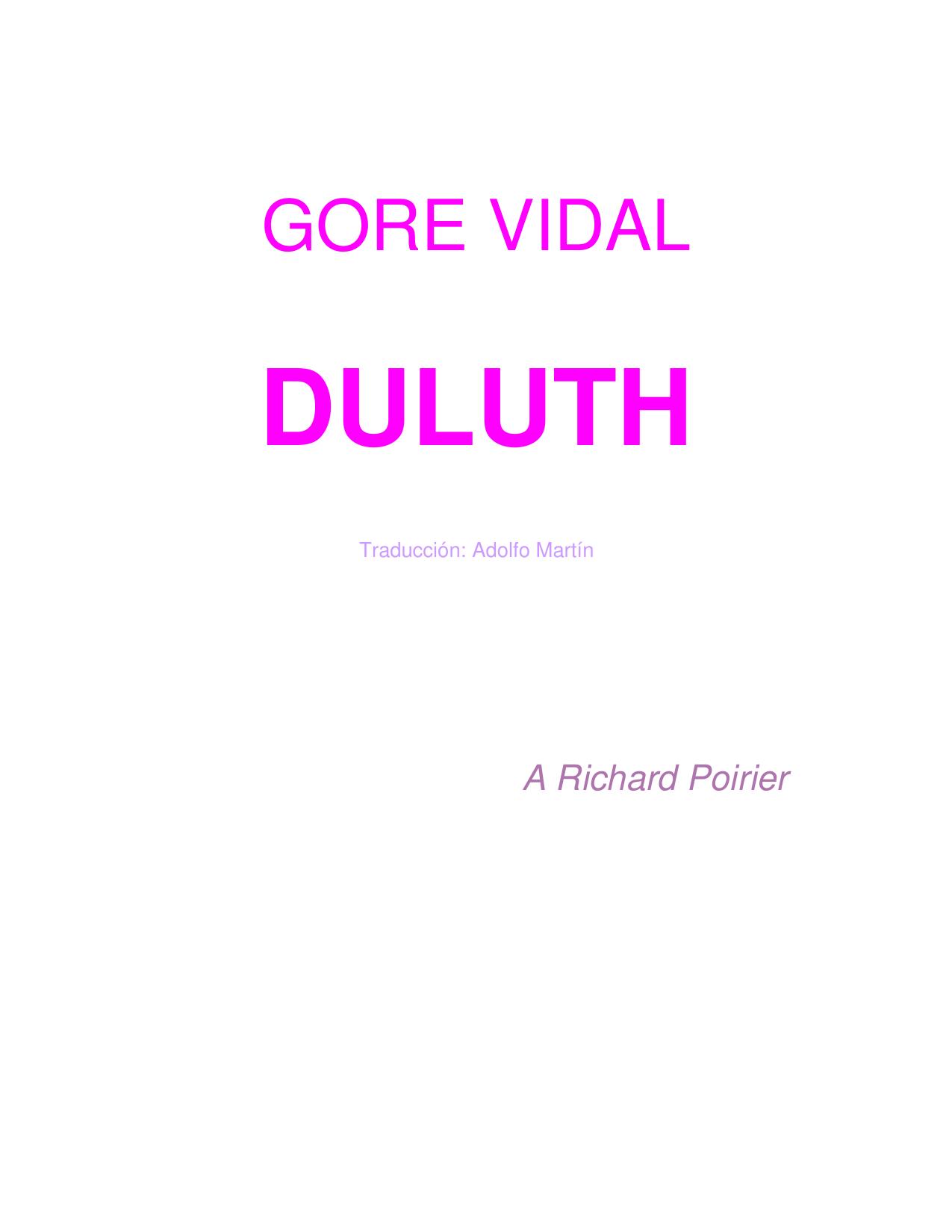 Duluth by Vidal, Gore(May 12, 1983) Hardcover