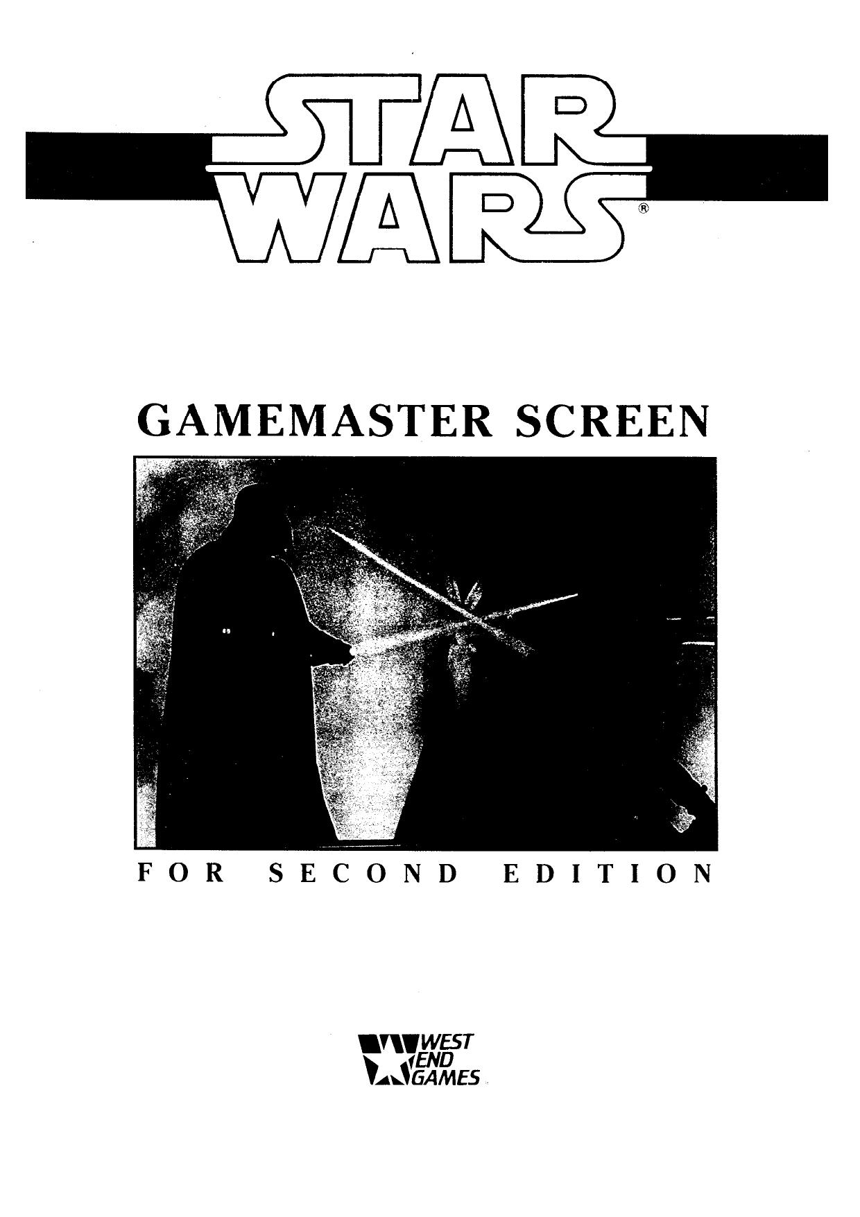 Game Master Screen for Second Edition