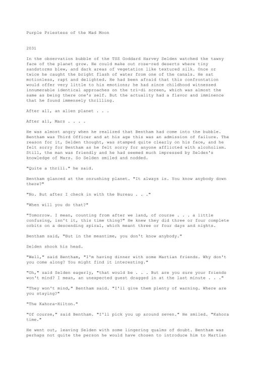 Purple Priestess of the Mad Moon