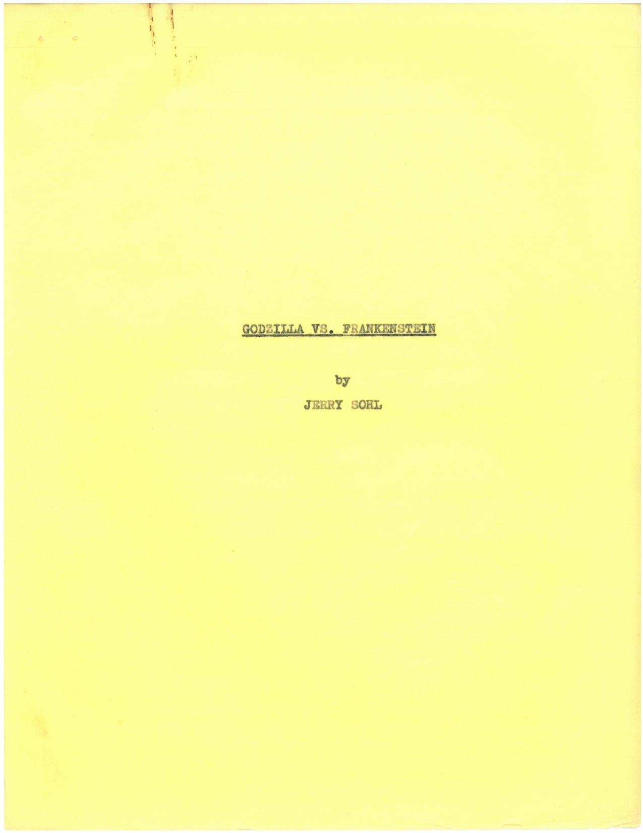 Godzilla Versus Frankenstein, Movie Treatment