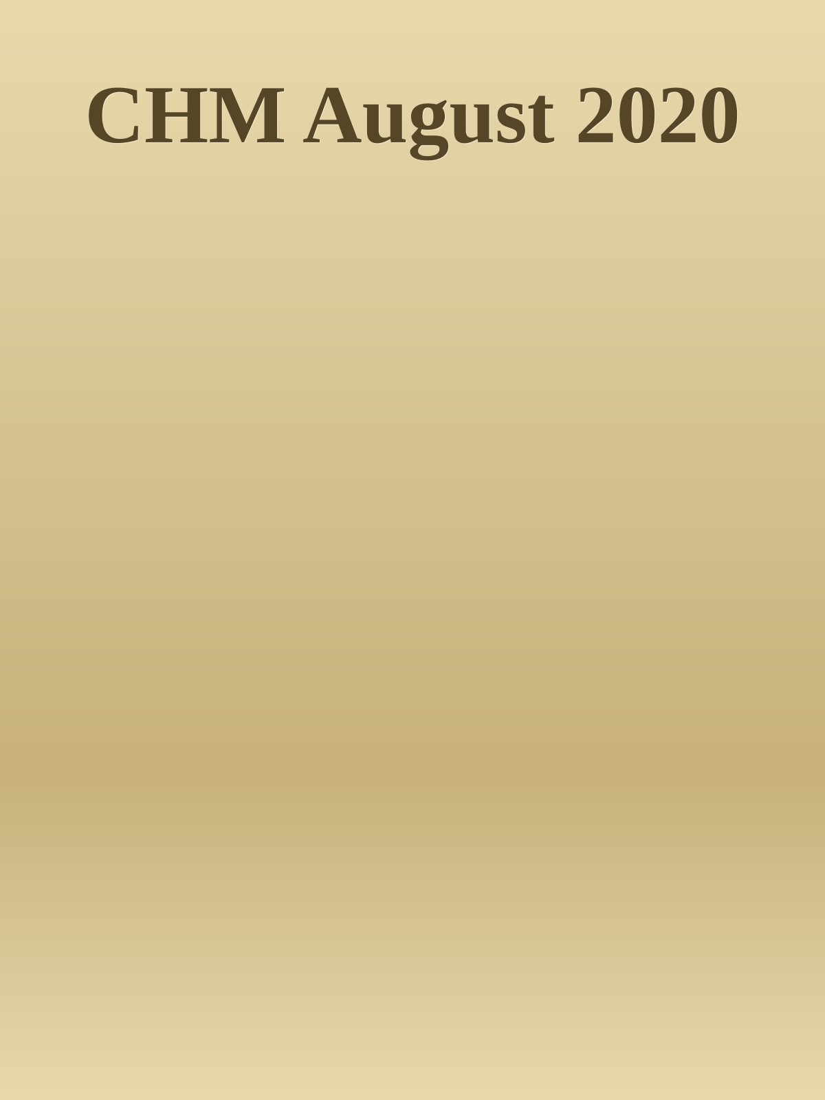 CHM August 2020
